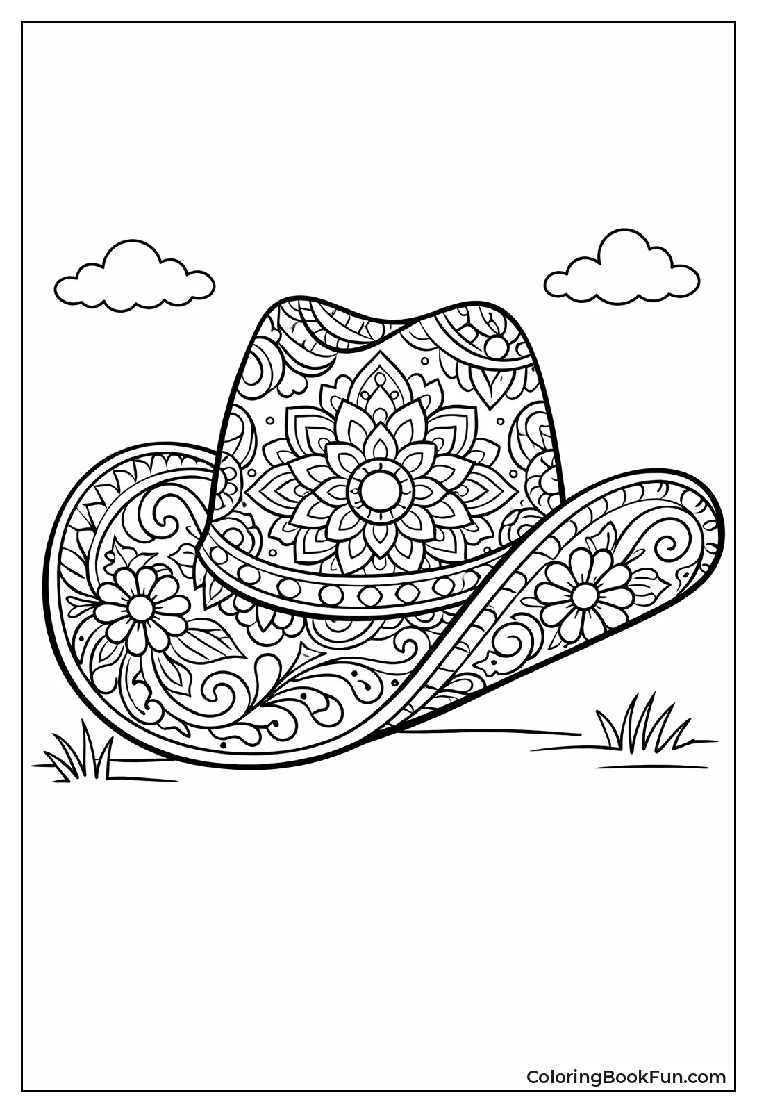Mandala Cowboy Hat Design