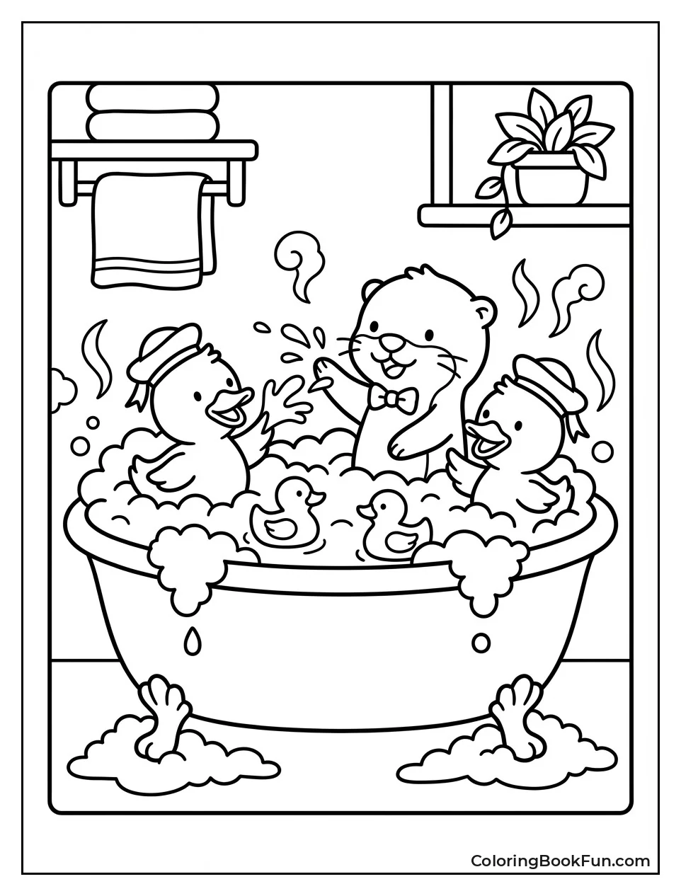 Ducklings in Bubble Bath