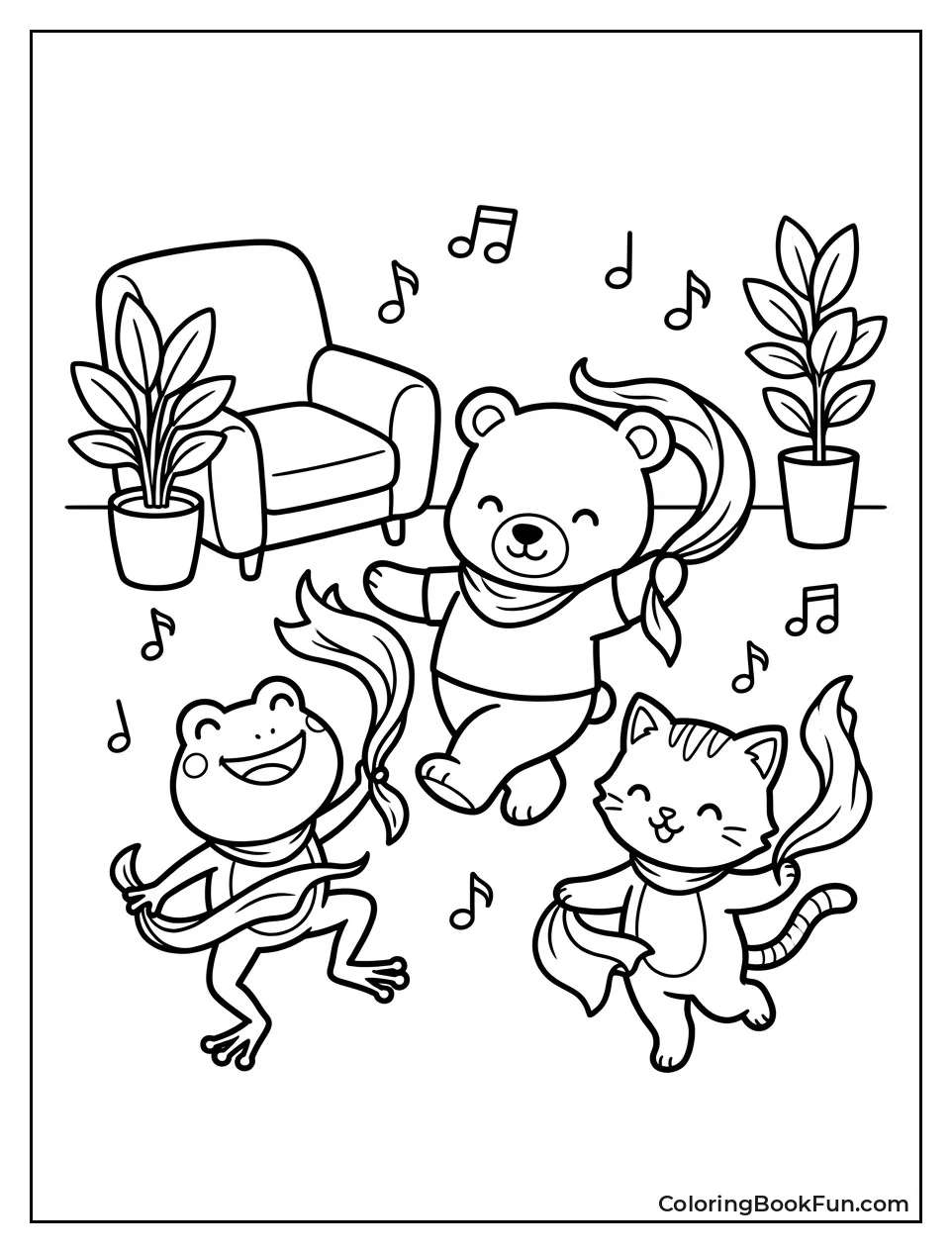 Friends Dancing with Scarves