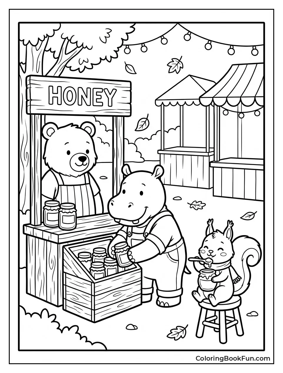 Bear Harvesting Fall Honey