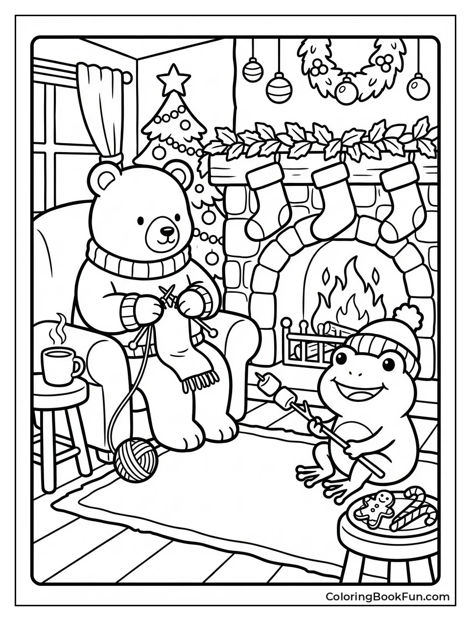 Friends Toasting Holiday Marshmallows