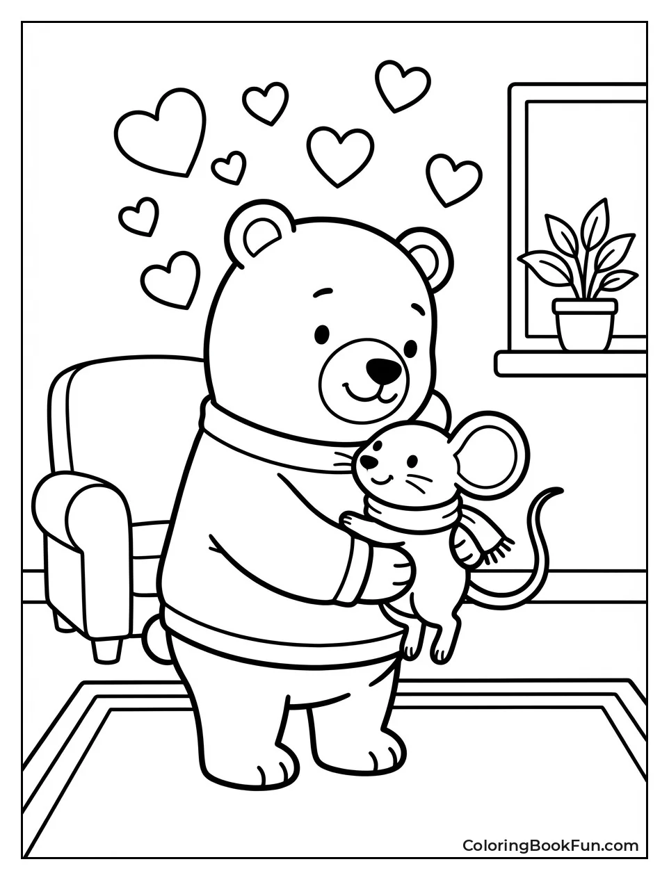 Bear Hugging Little Mouse