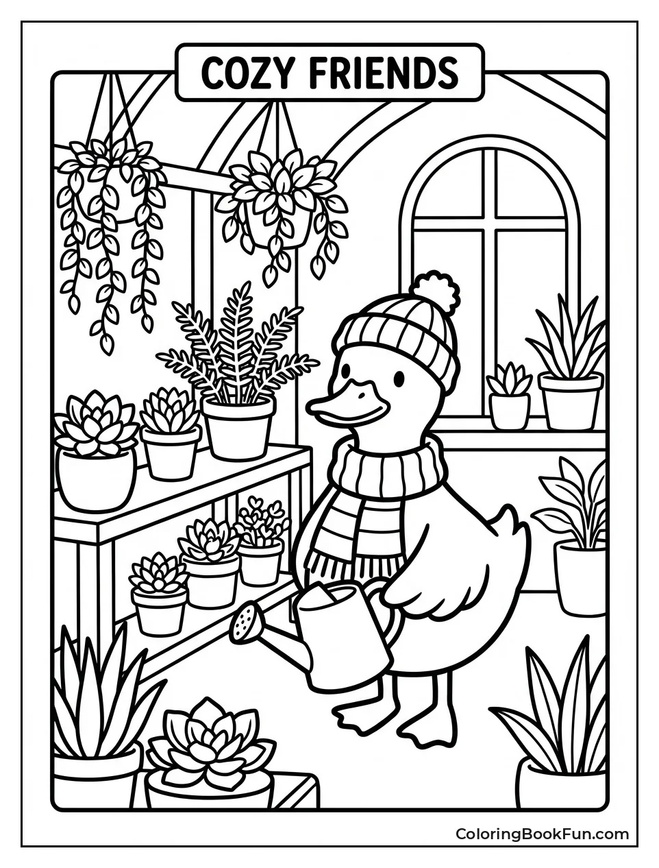 Duck Surrounded by Plants