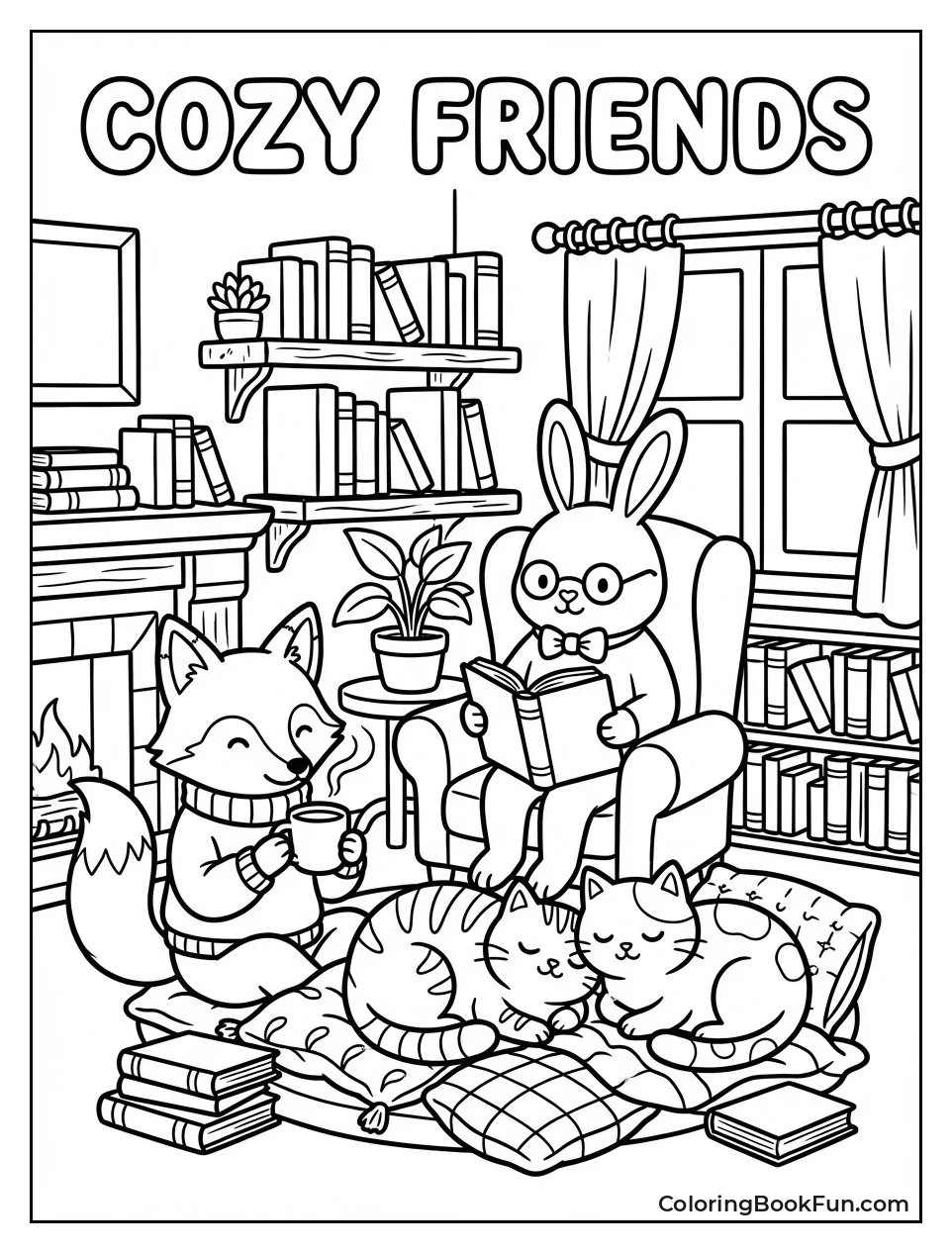 Pals Reading with Cushions