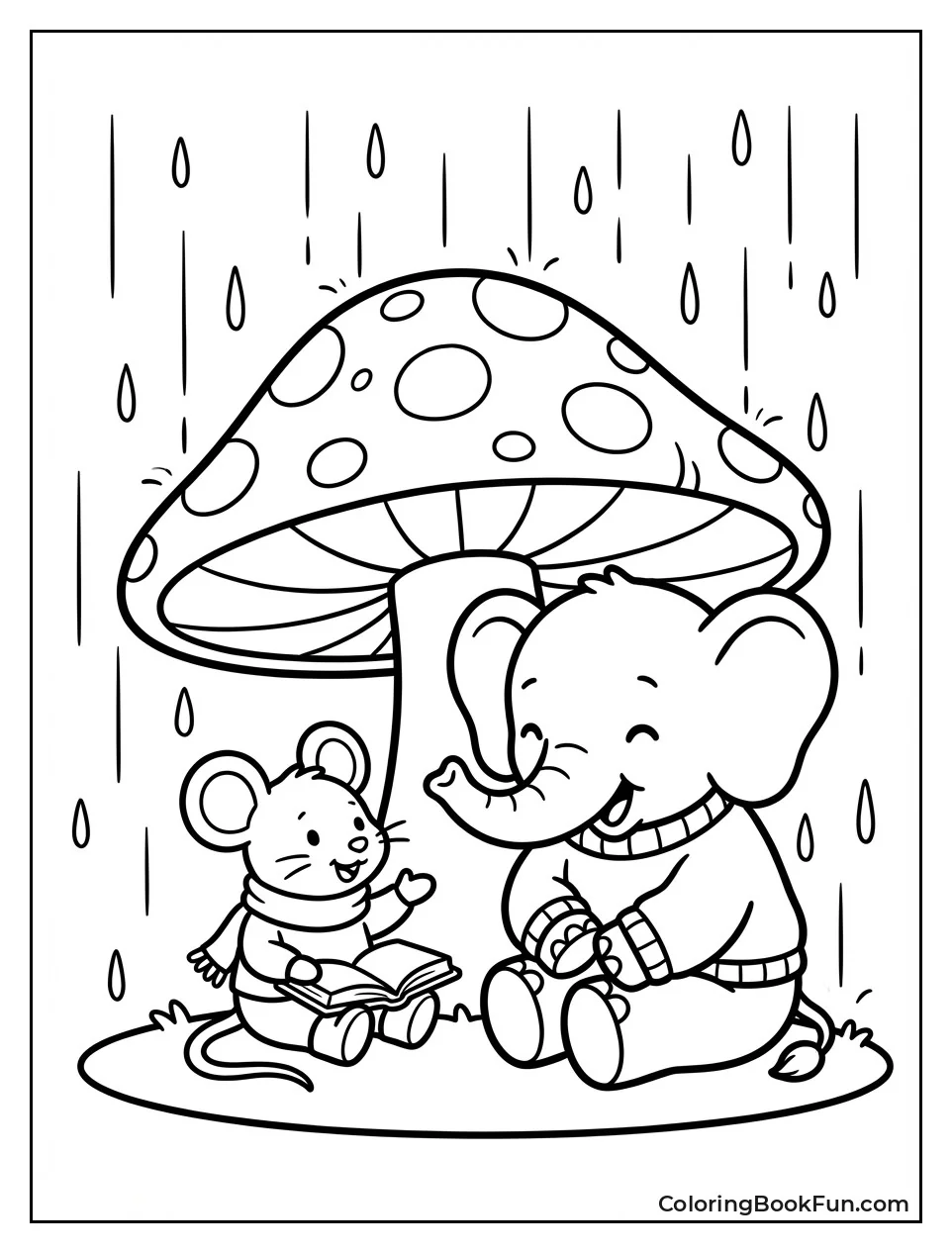 Elephant Listening to Story