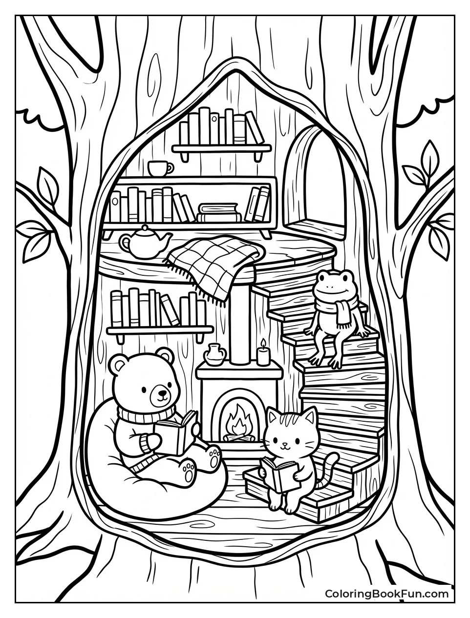 Library in Hollow Tree