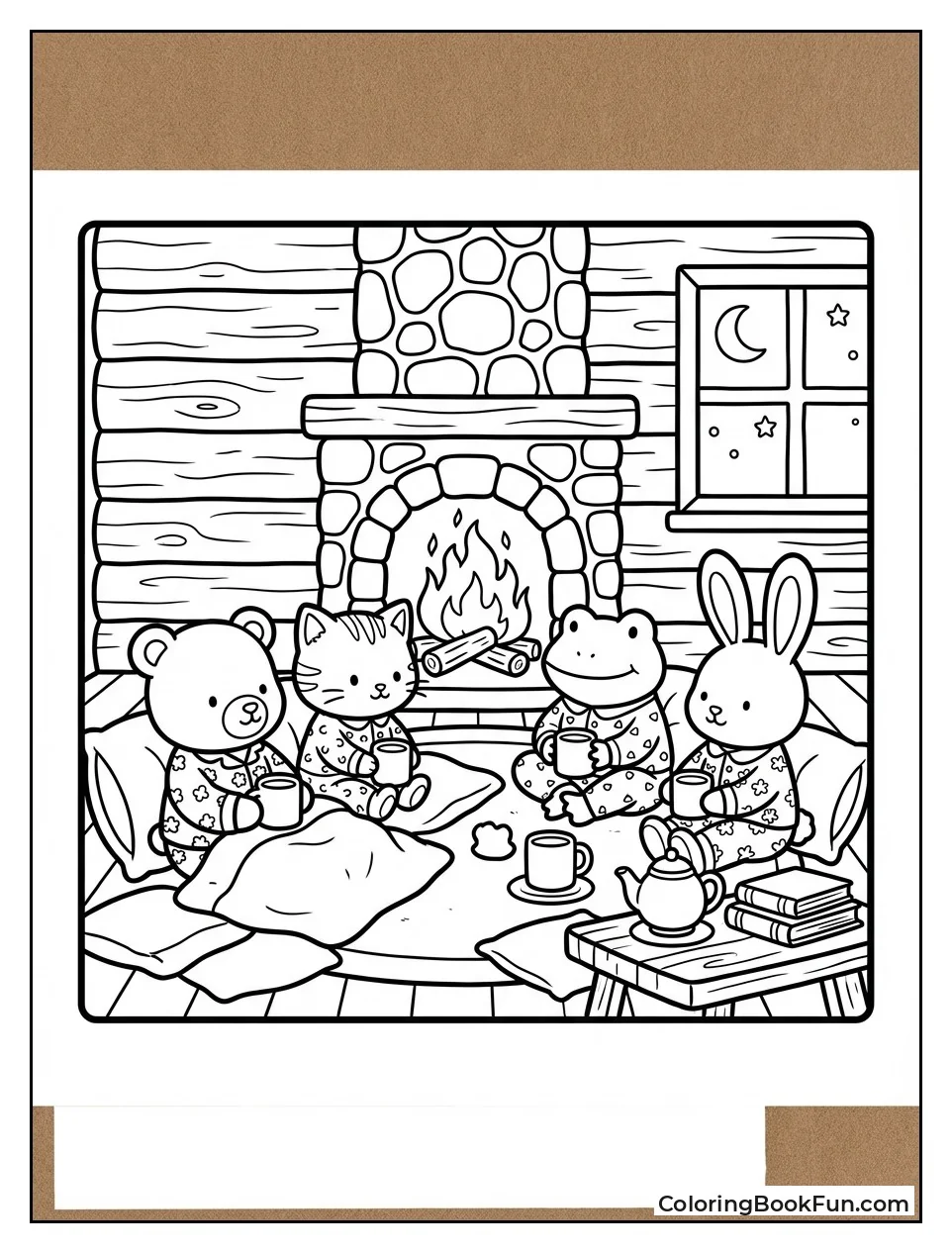 Friends at Cabin Sleepover