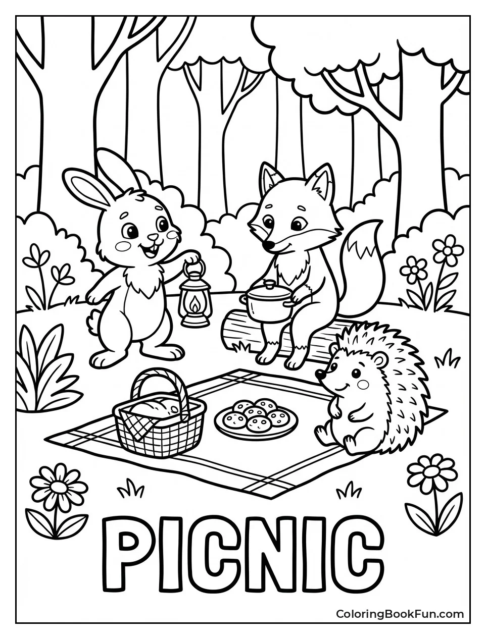 Woodland Picnic with Lantern