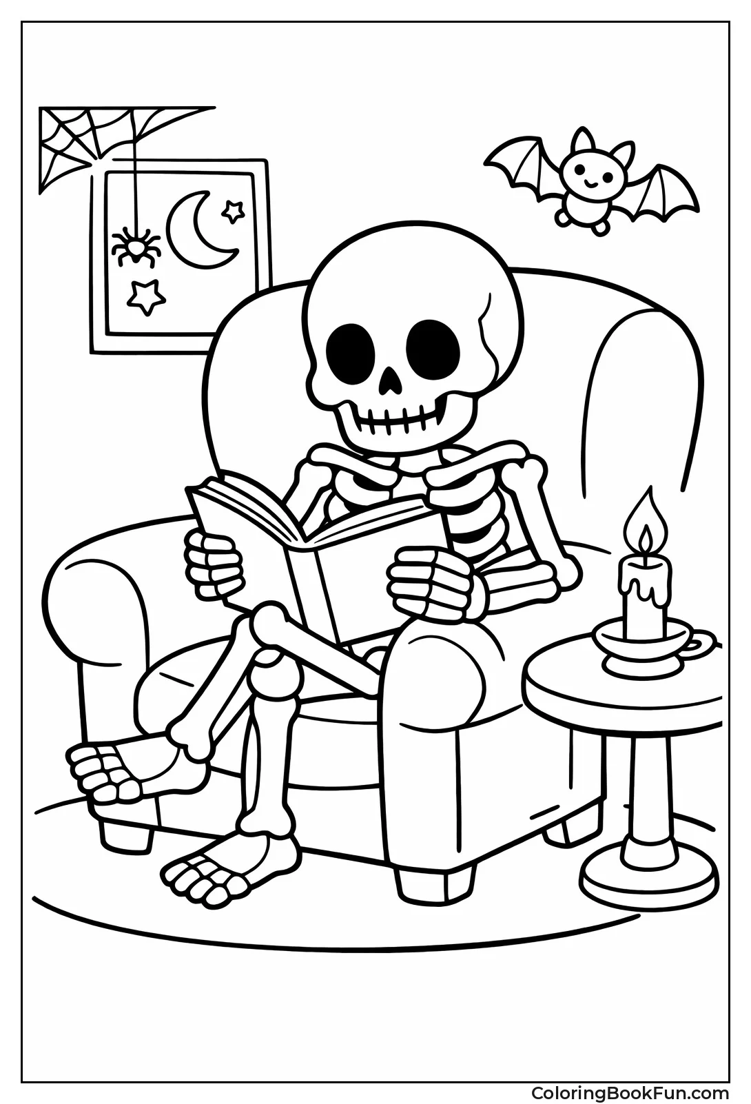 Skeleton Reading by Candlelight