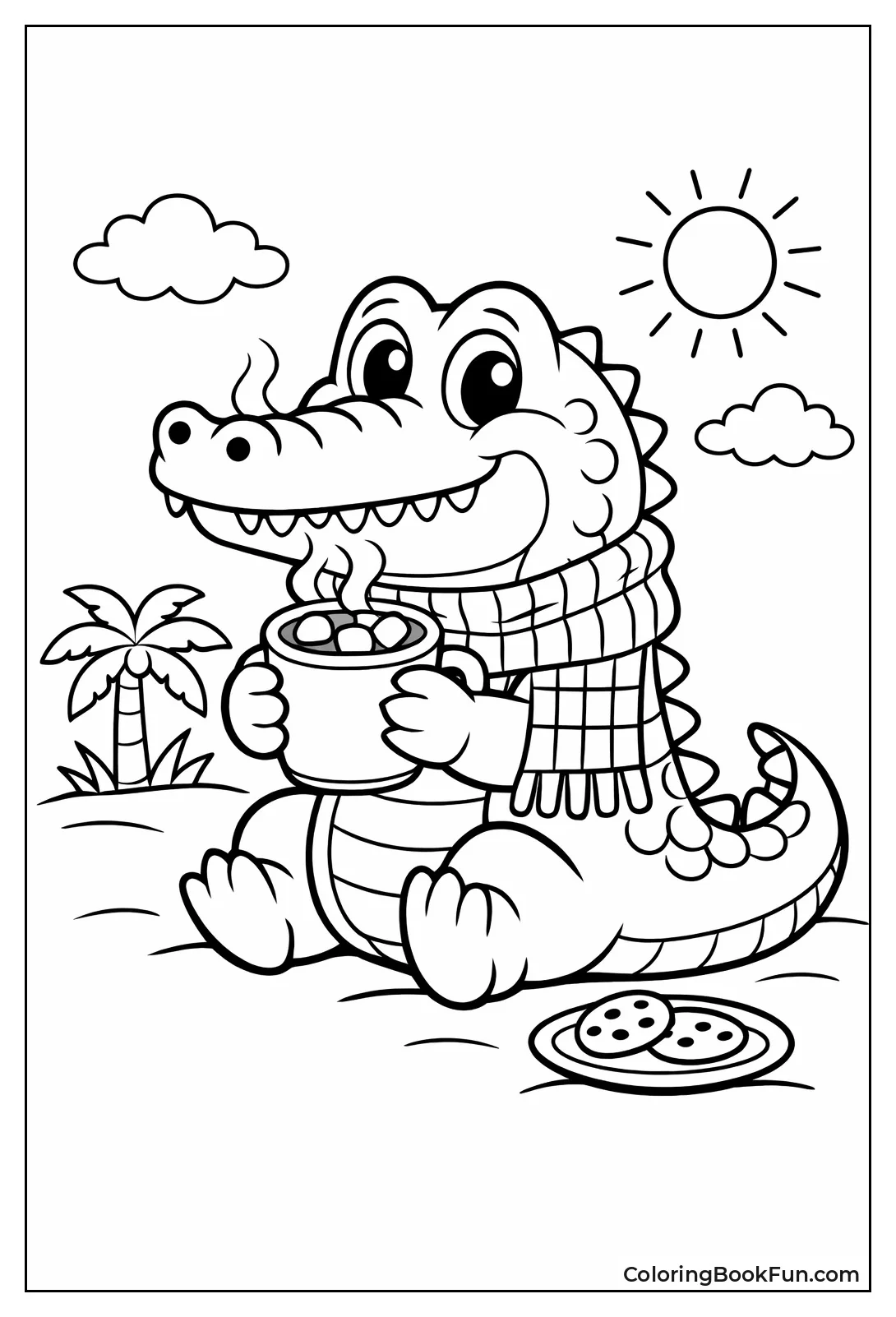 Cozy Crocodile with Scarf