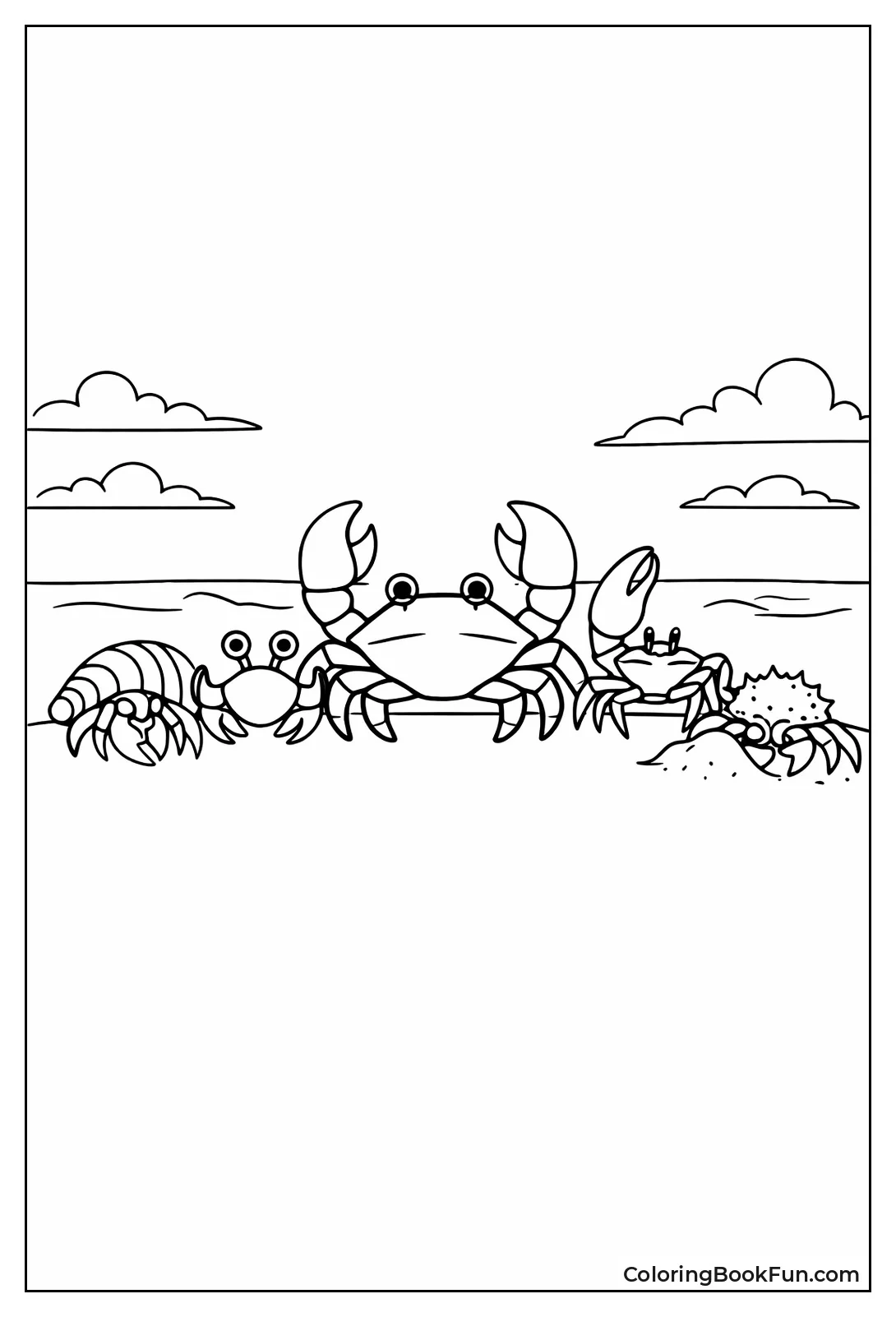 Crab Silhouettes at Sunset