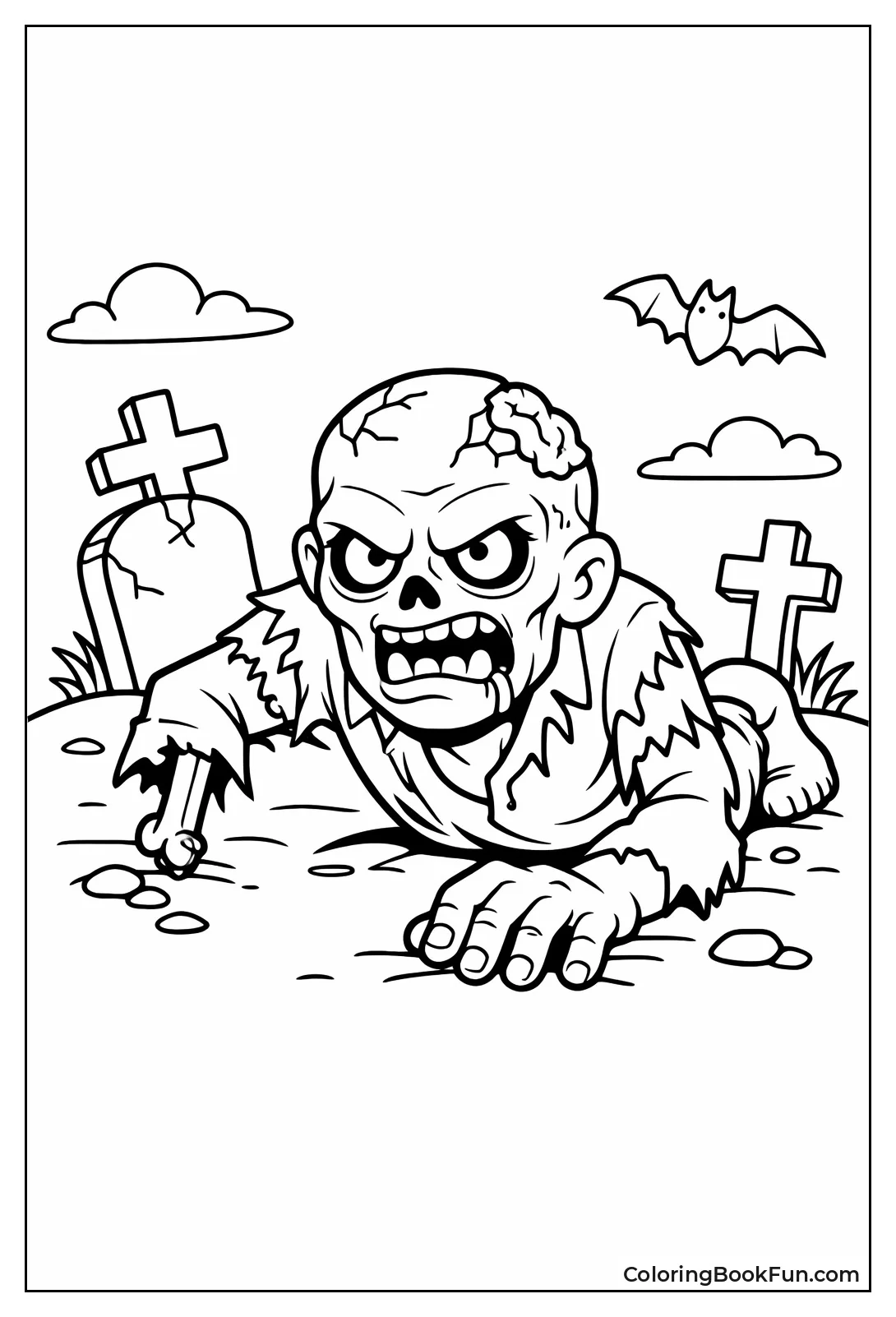 Limb-less Zombie Crawling Forward