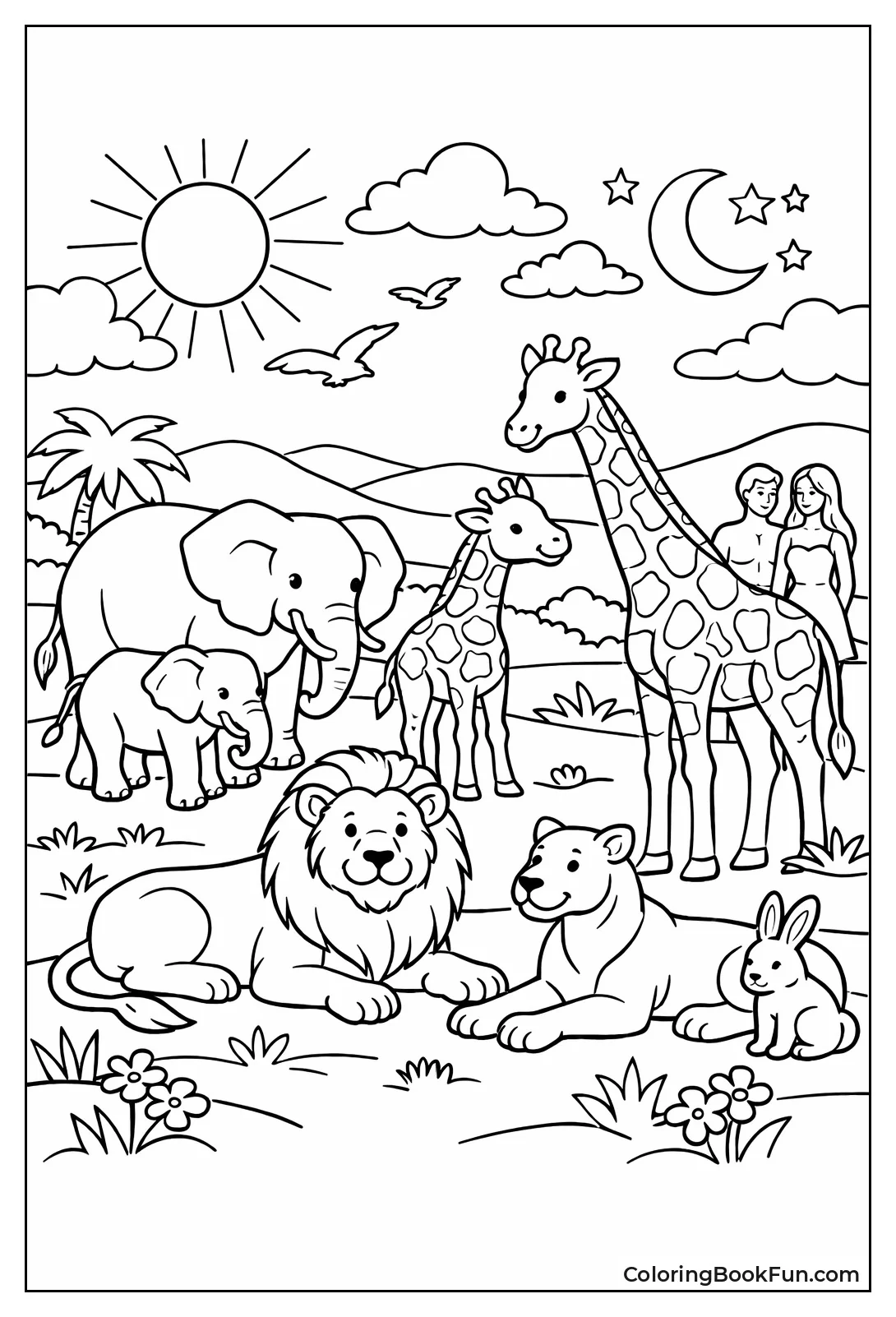 Animals Roam Peacefully