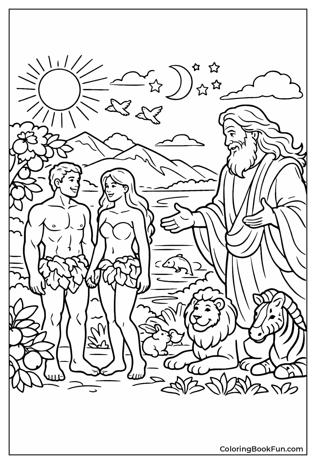 God Creates Adam Eve