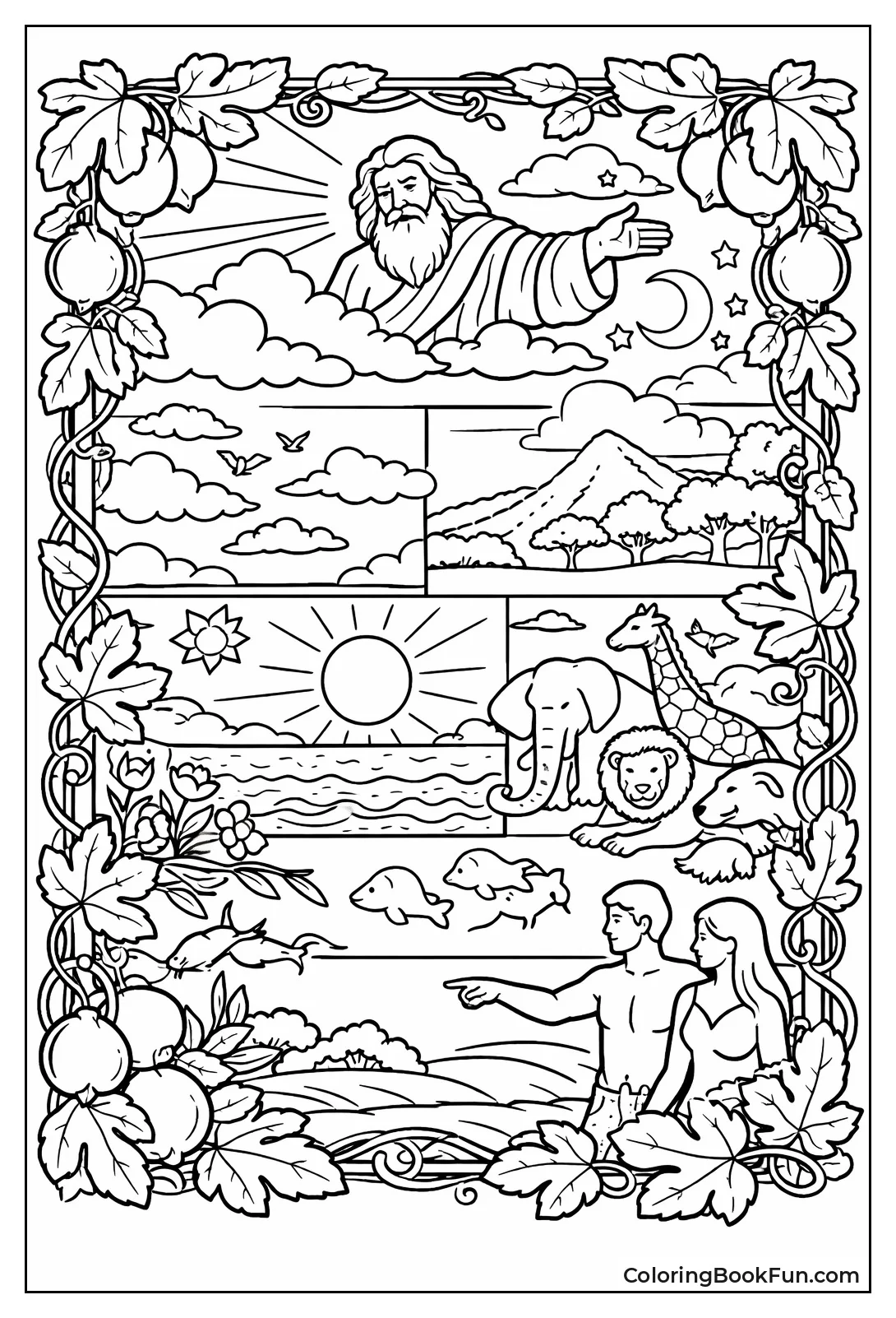 Garden Frame with Fruits