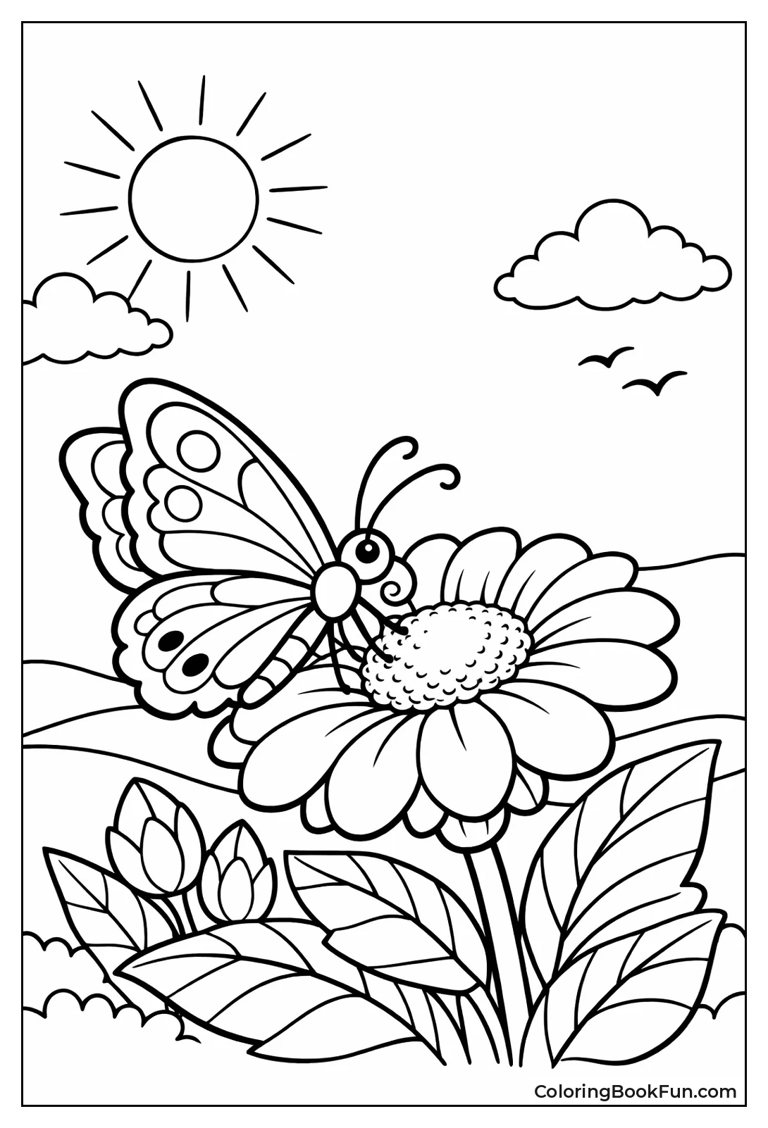 First Butterfly on Flower