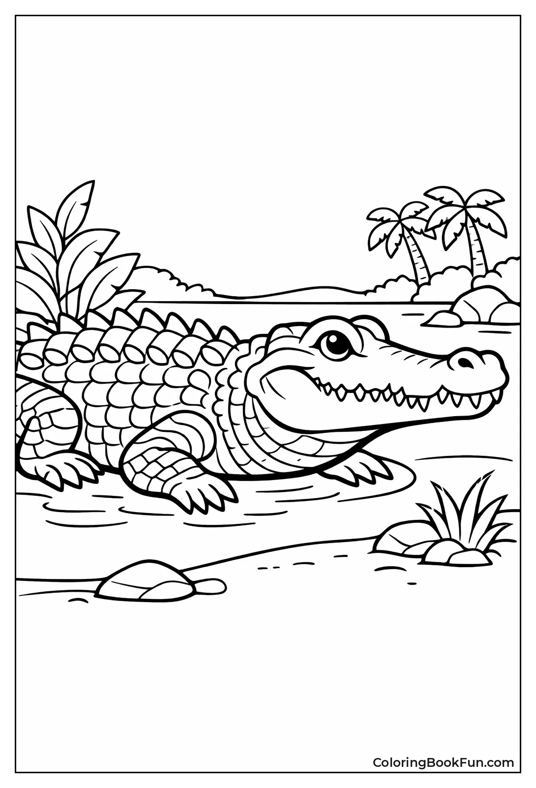 American Crocodile Side Profile