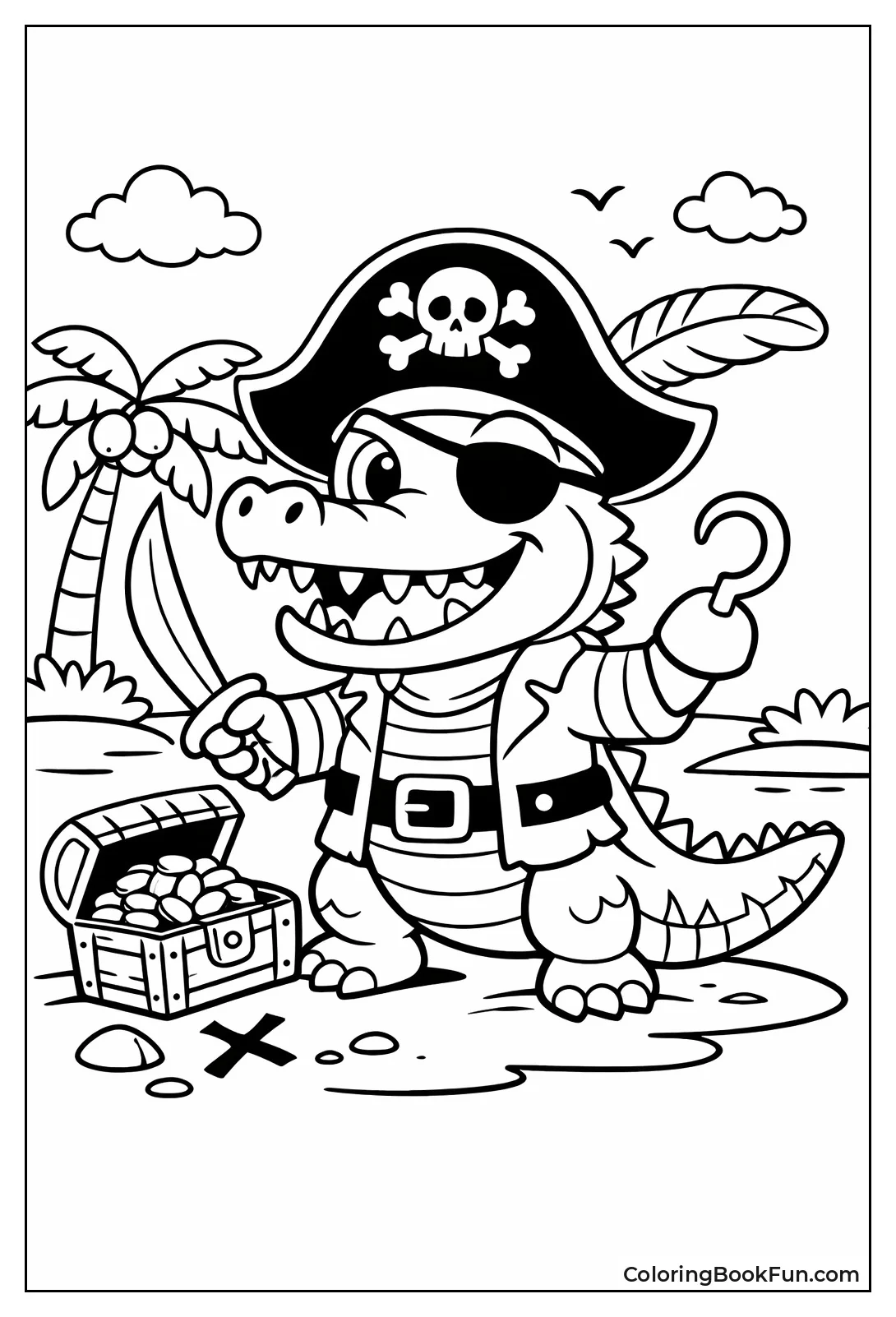 Pirate Crocodile with Patch