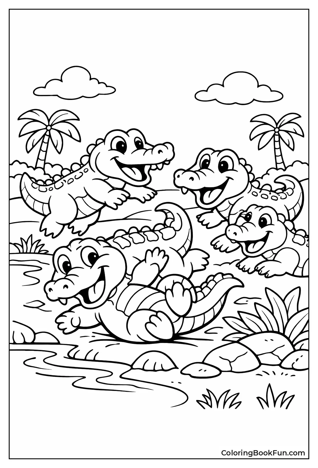 Playing Baby Crocodiles