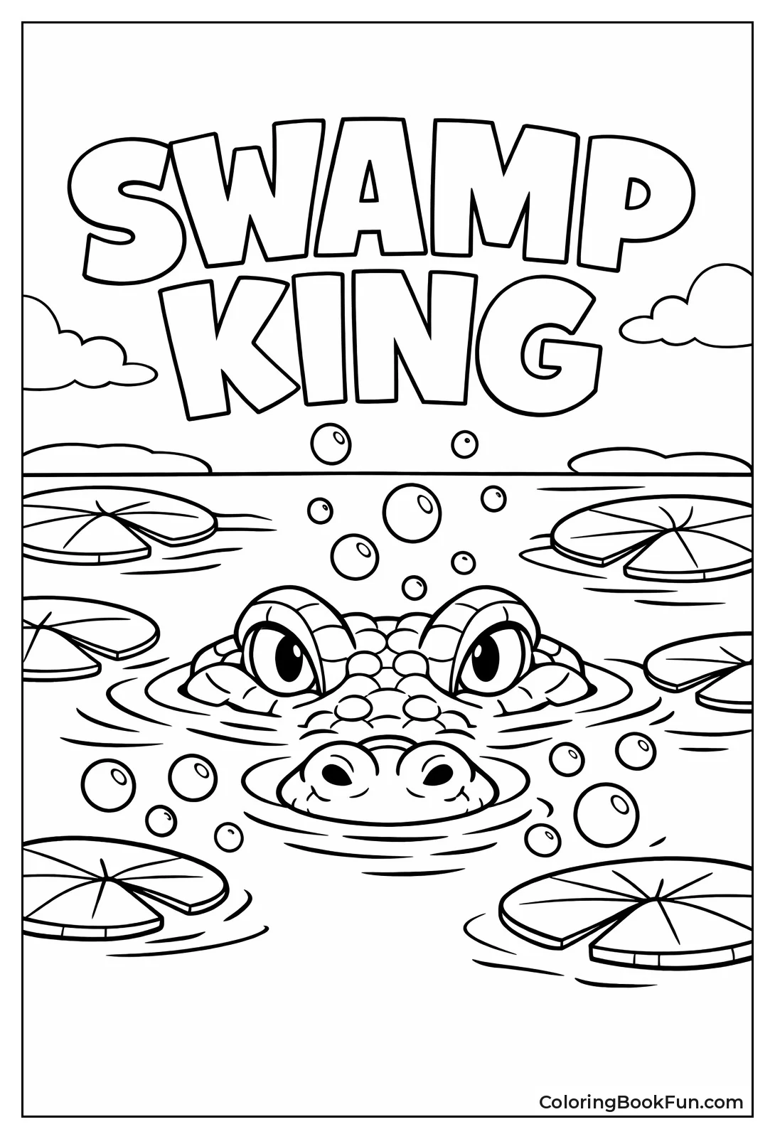 Lurking Crocodile Eyes Water