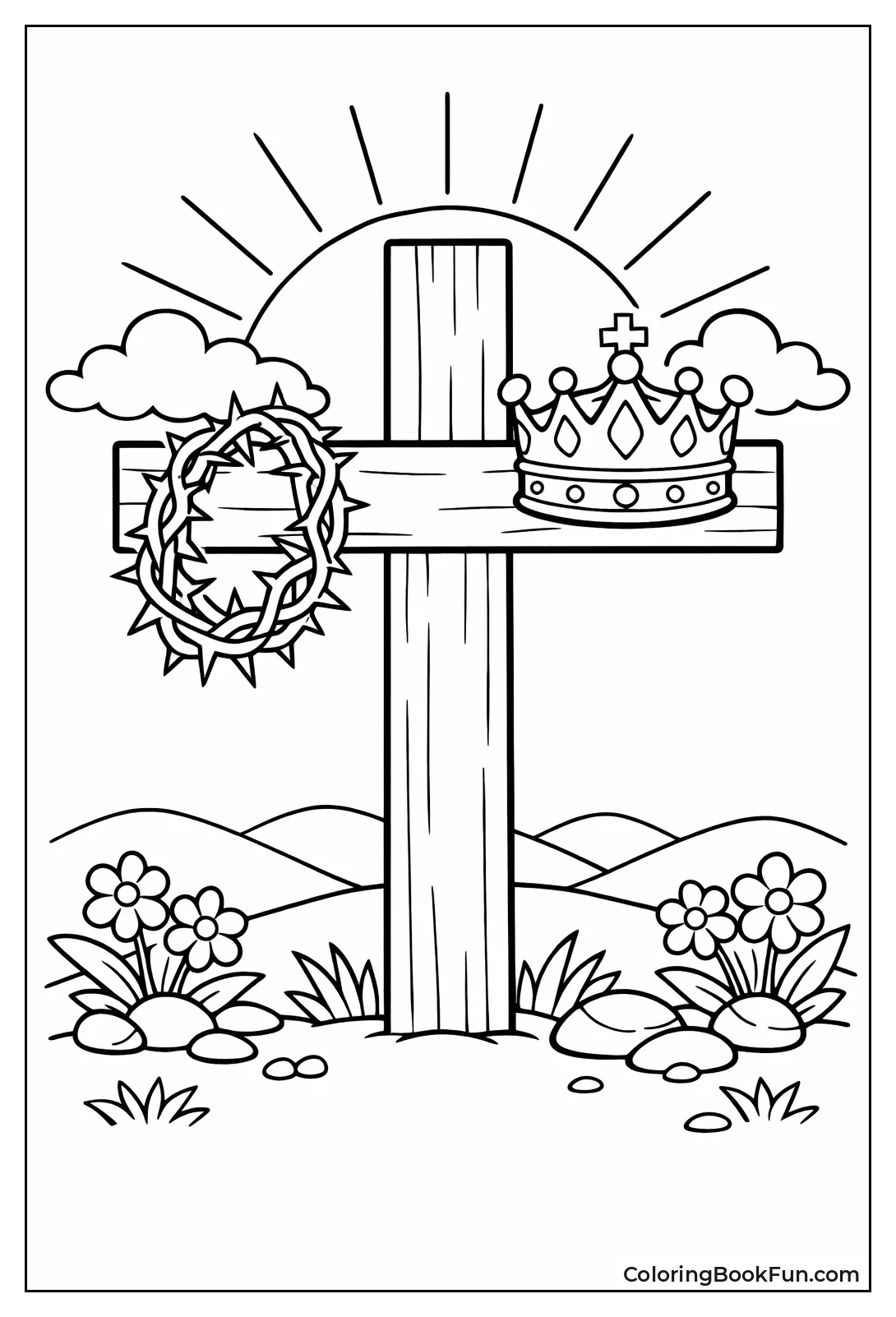 Crowns Hang on Cross