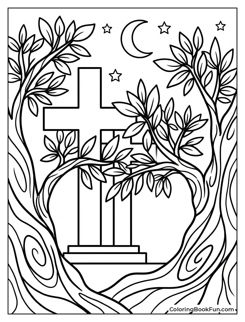 Olives Shadow Night Cross