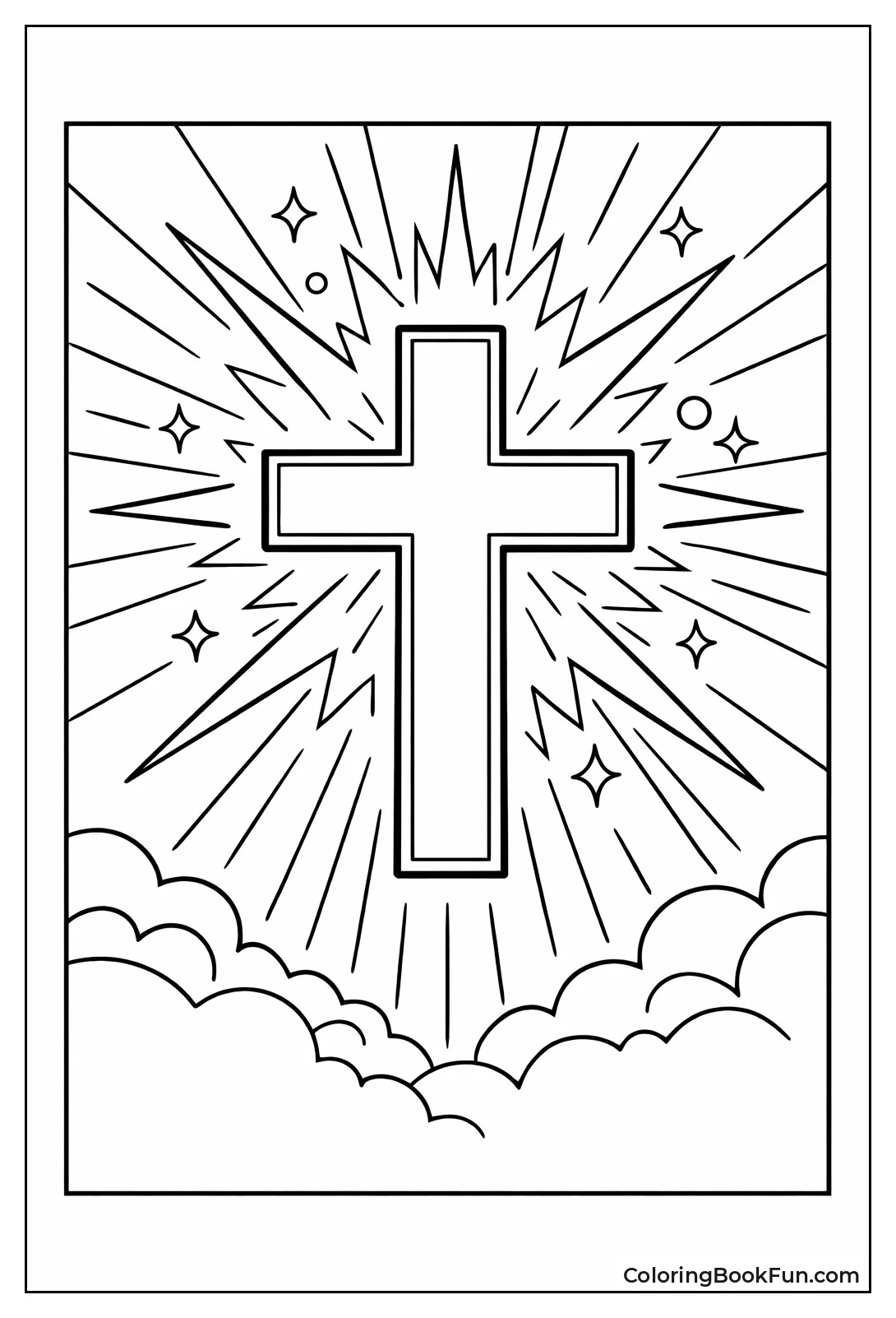 Light Rays Form Bright Cross