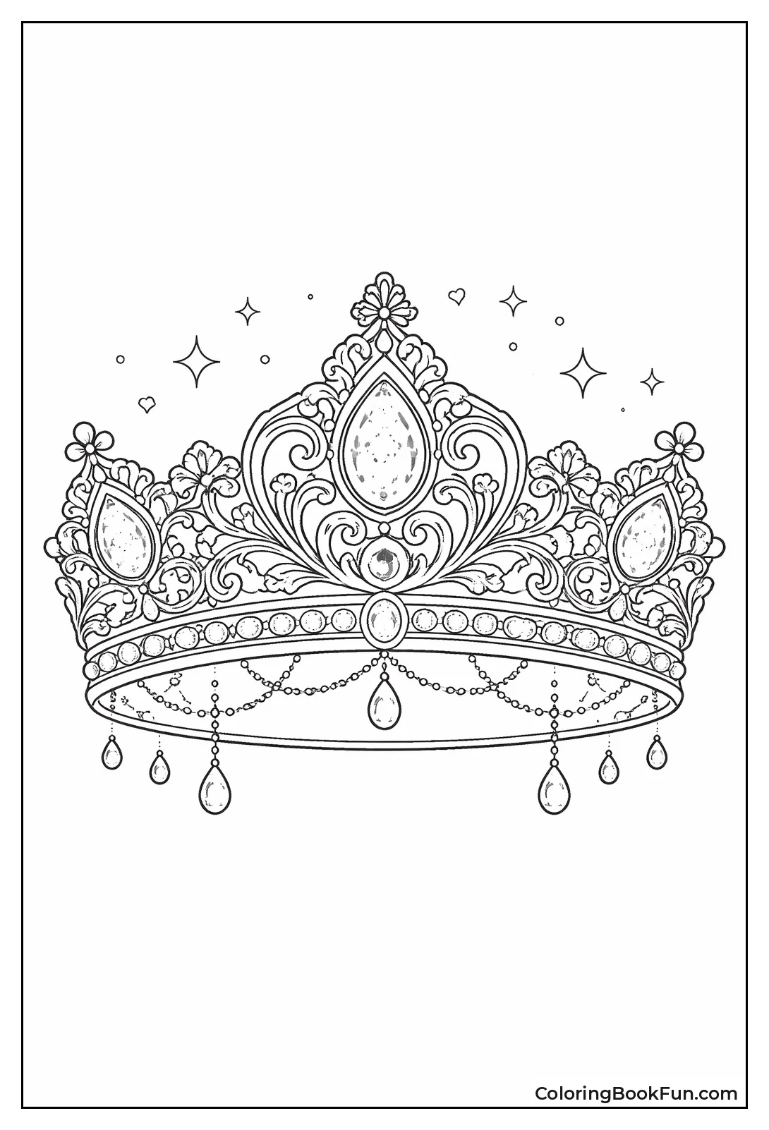 Ornate Swirl Queen Tiara