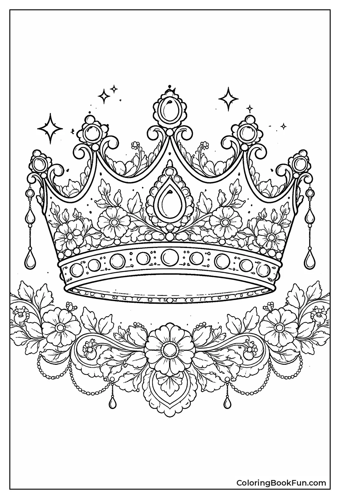 Victorian Lace Flower Tiara