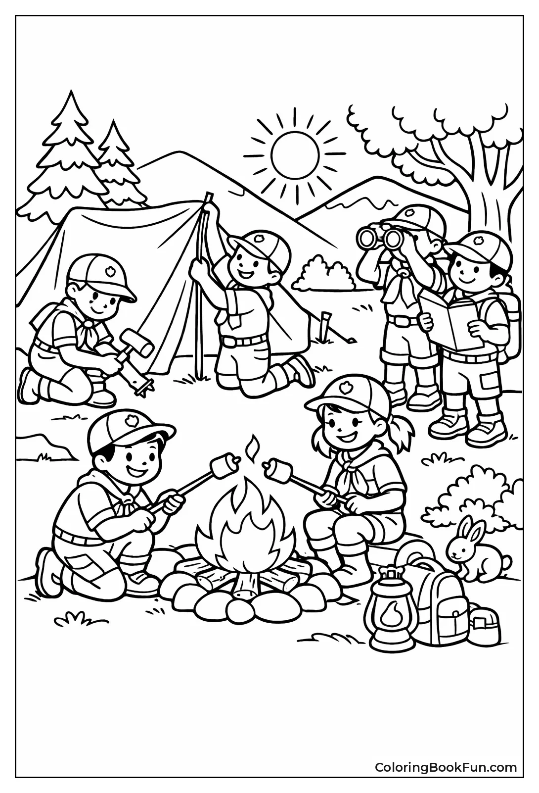 Cub Scouts Pitch Tents