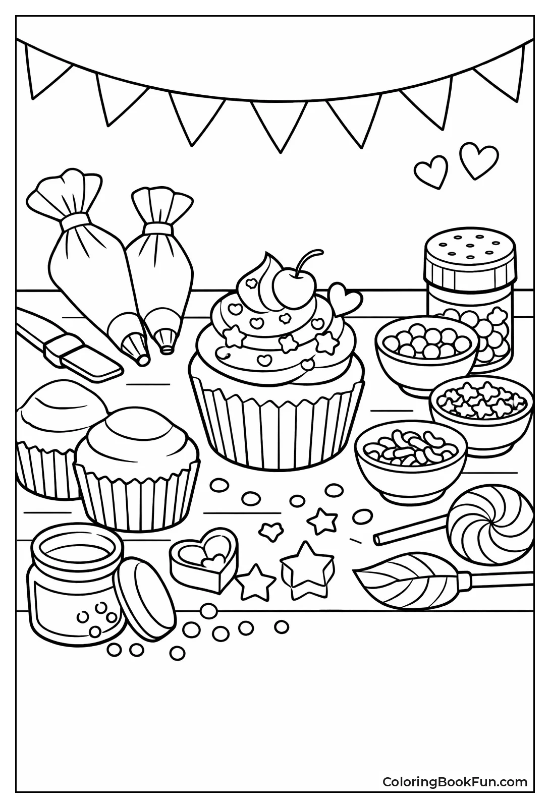 Cupcake Decorating Table
