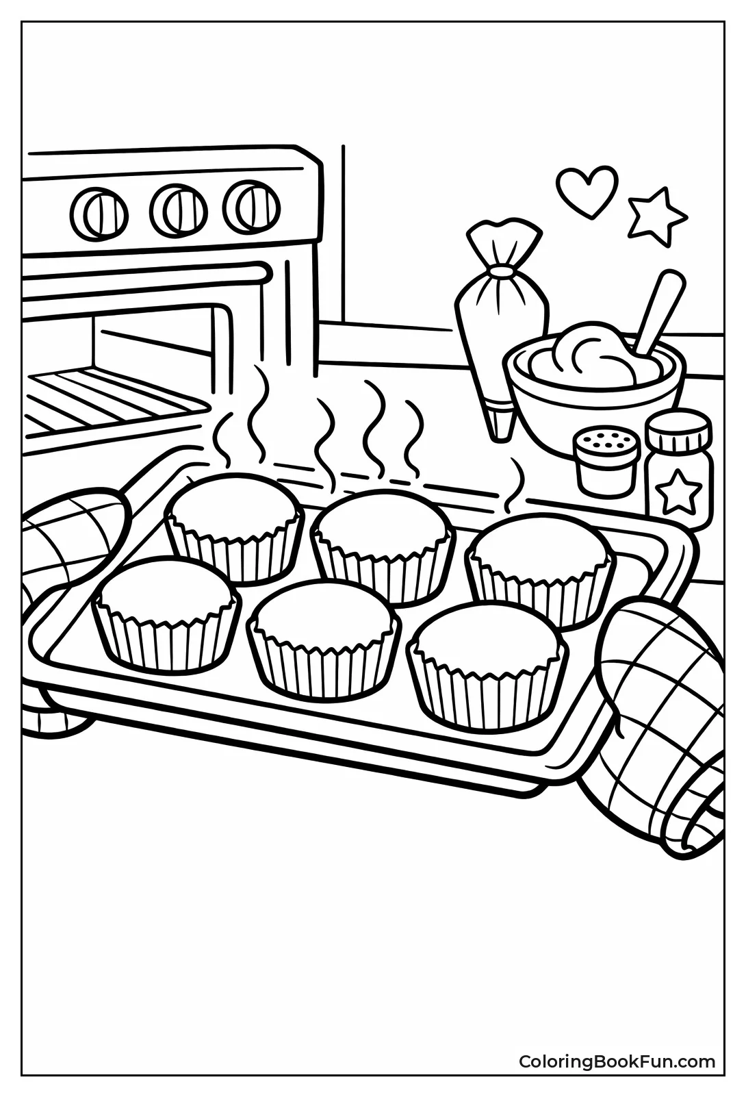 Fresh Cupcakes on Tray