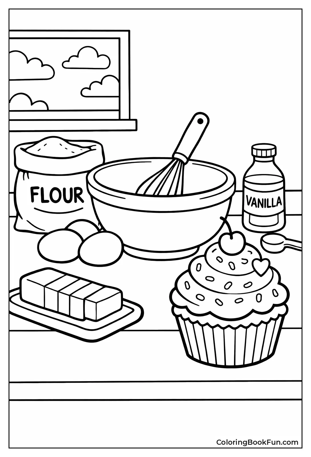 Cupcake Ingredients on Table