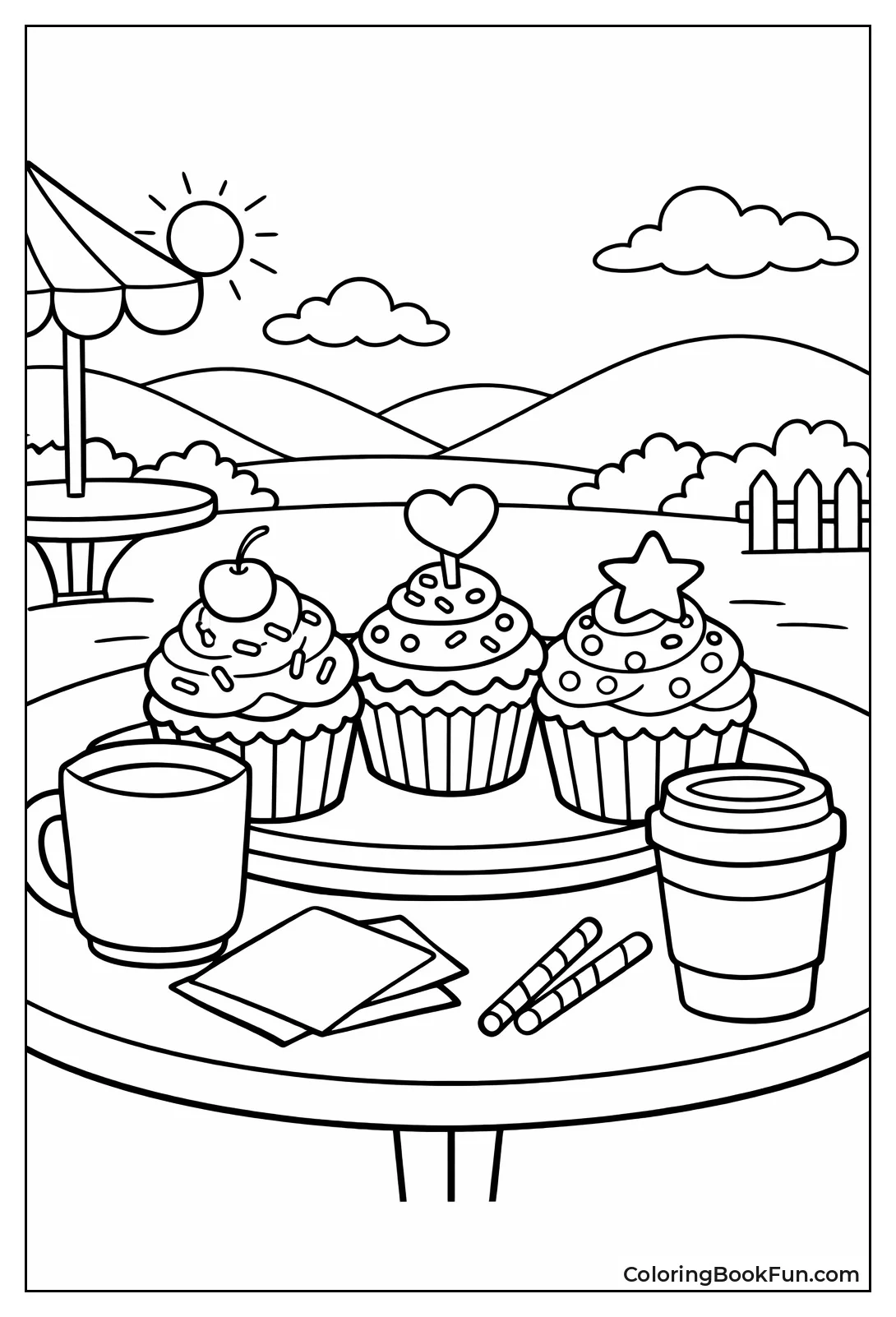 Outdoor Cafe Cupcakes