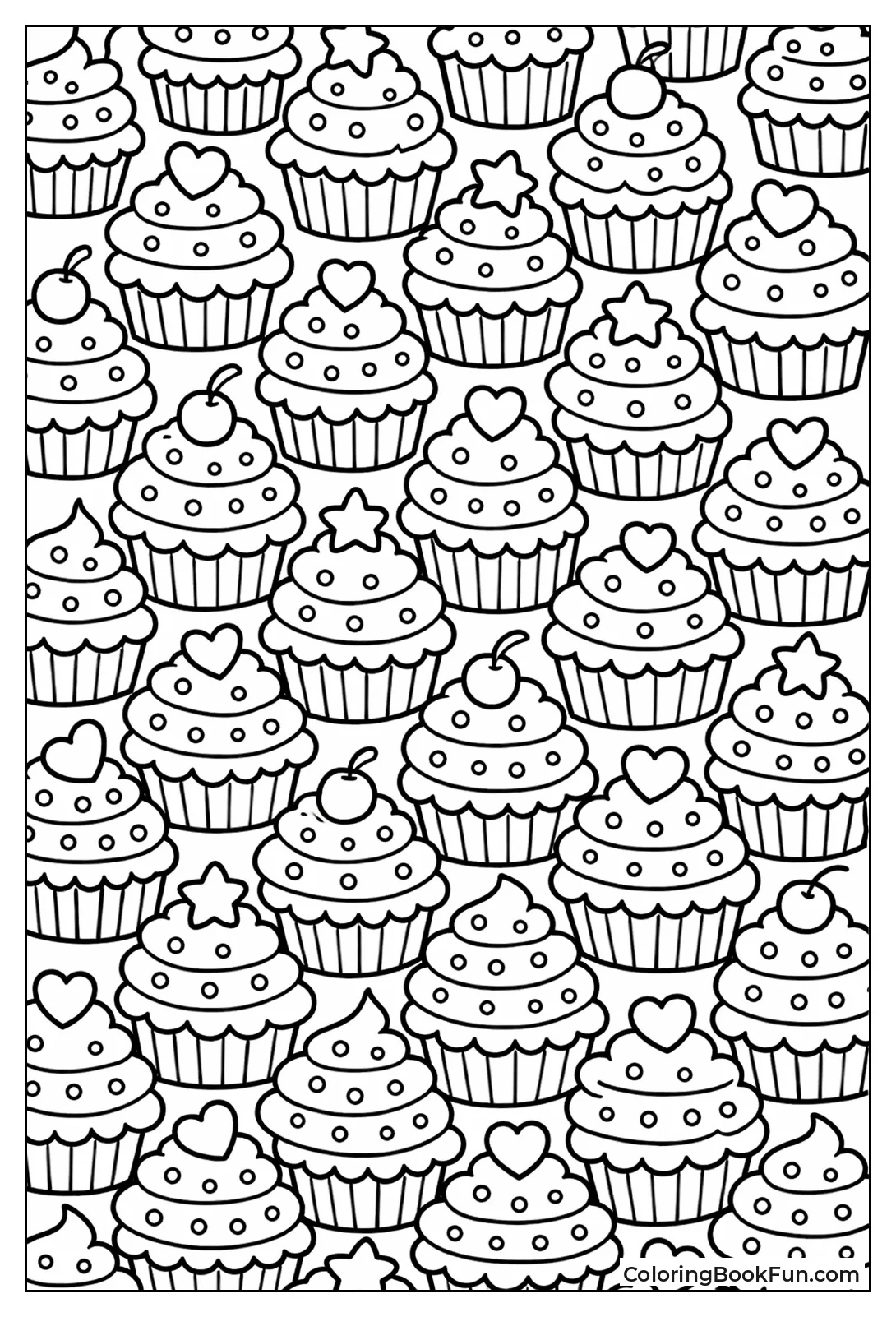 Pattern of Tiny Cupcakes