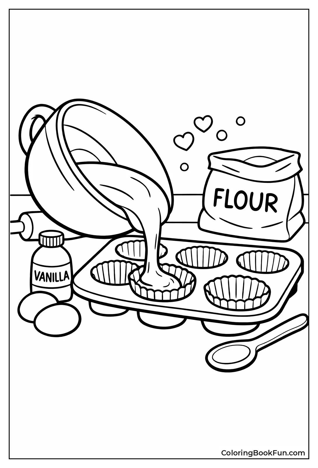 Pouring Batter into Tin