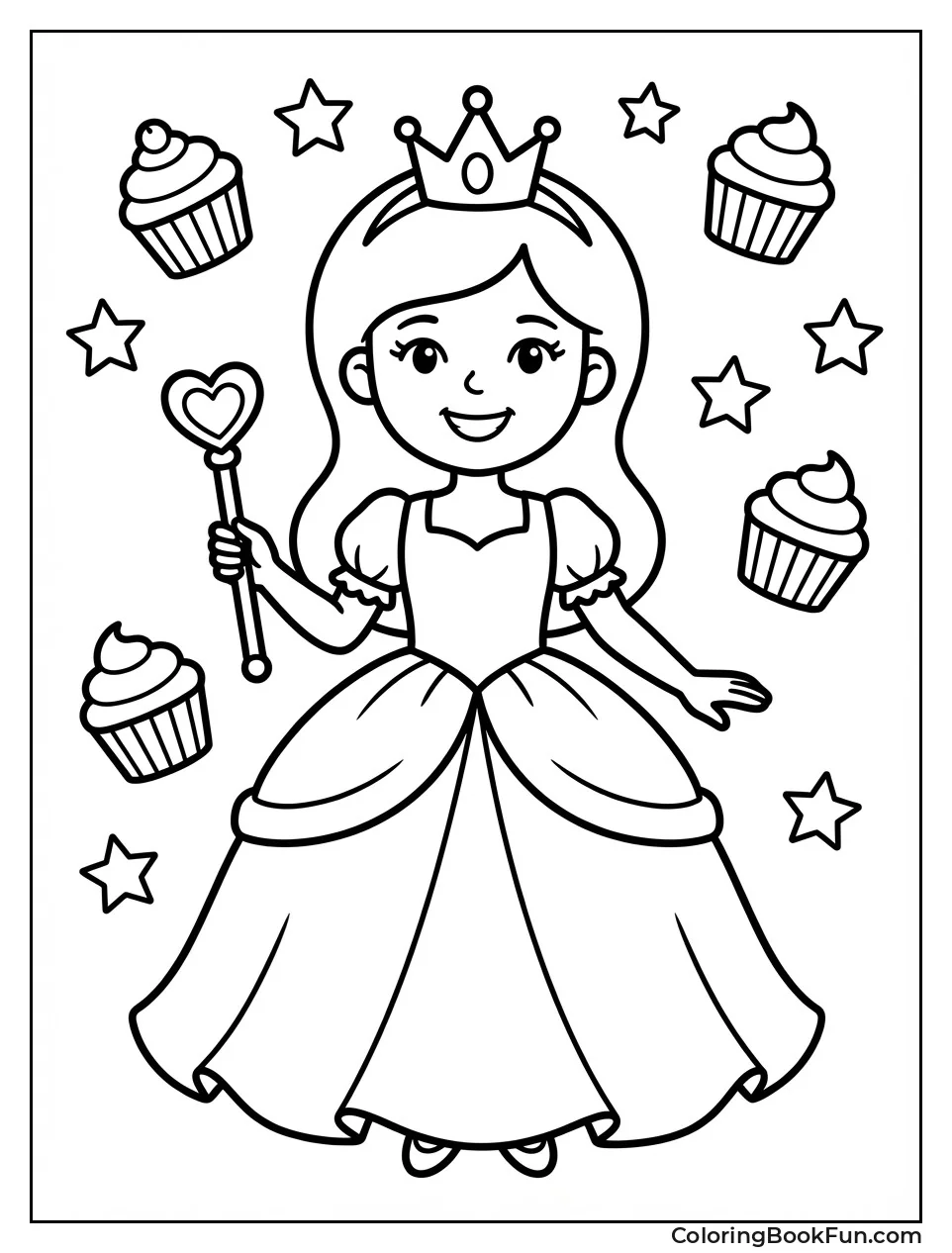 Princess with Cupcake Scepter