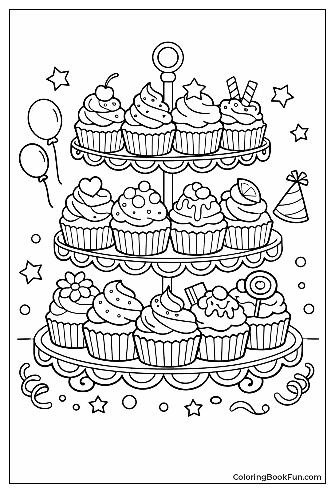 Cupcake Tower on Stand