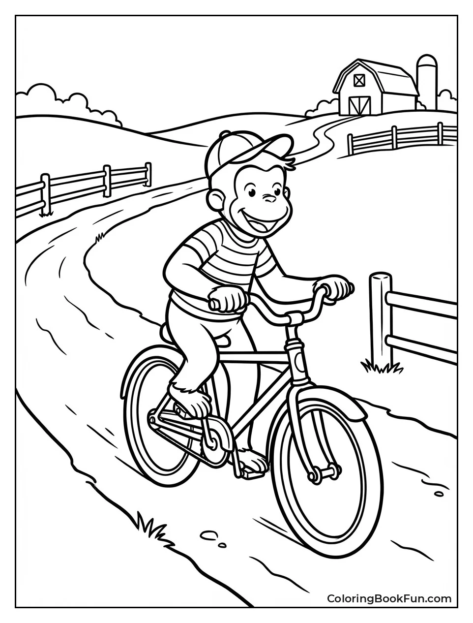 George Rides Country Bike