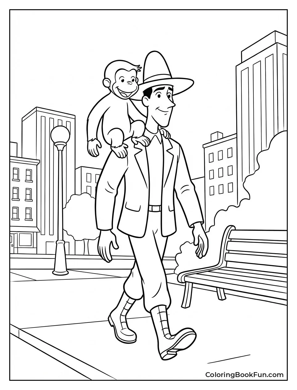 George Rides Man's Shoulder