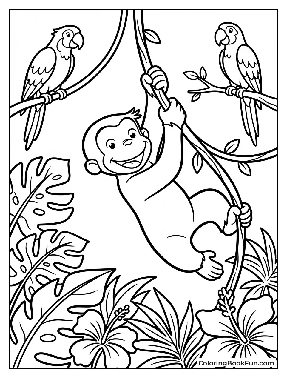 George Swings Jungle Vines