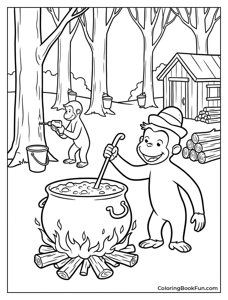 George Stirs Maple Syrup