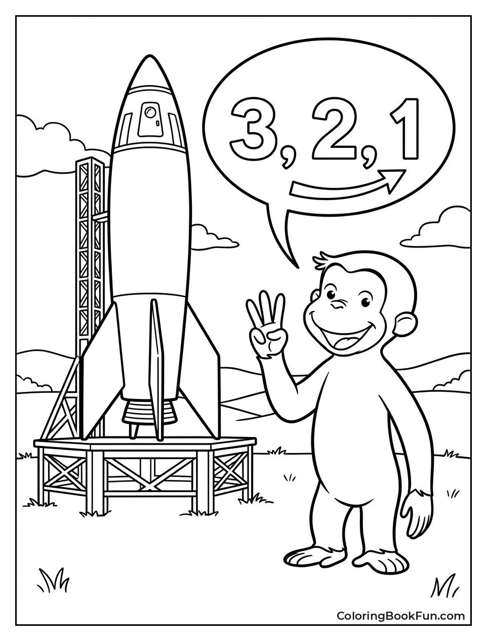 George Launches Model Rocket