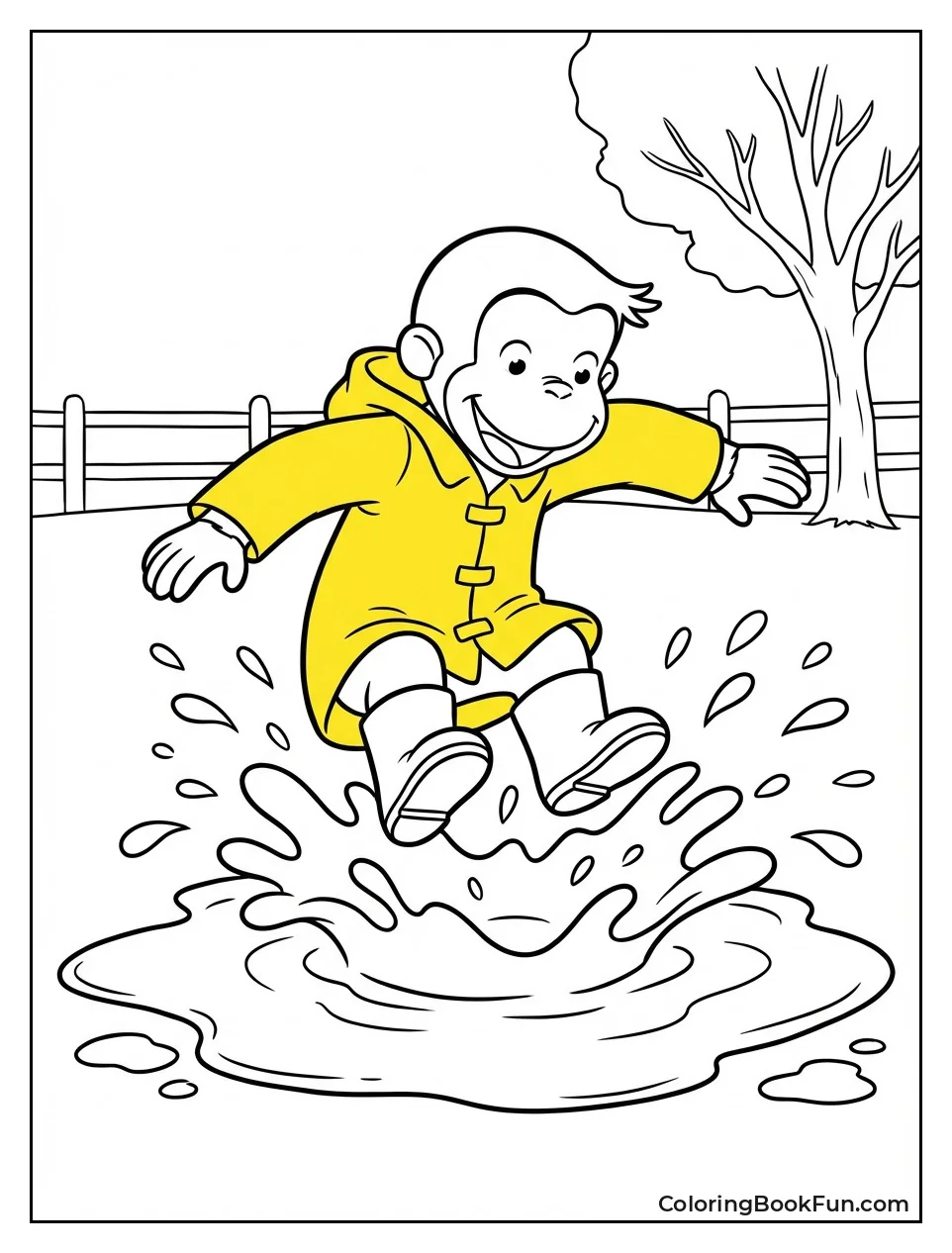 George Jumps Mud Puddle