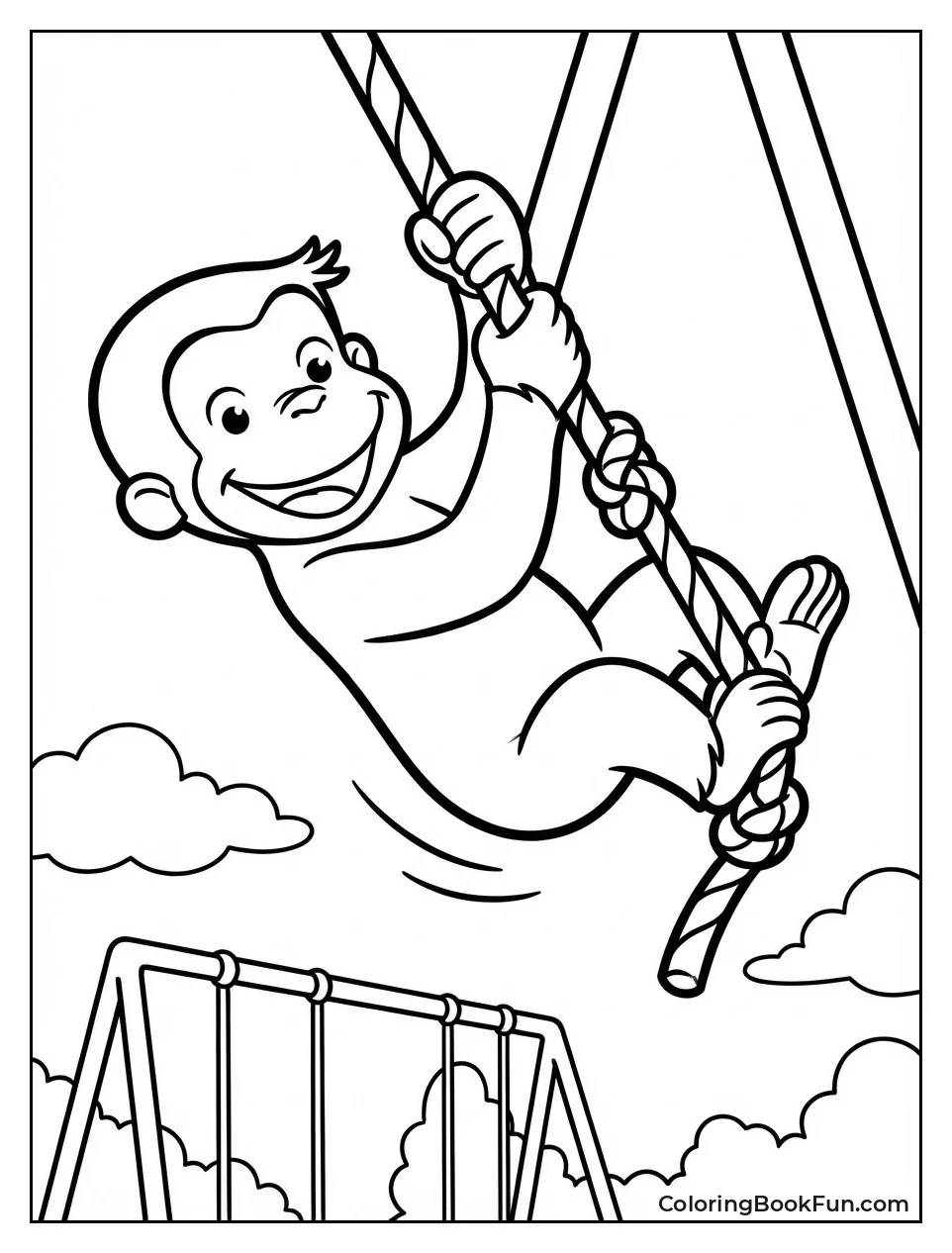 George Swings on Rope