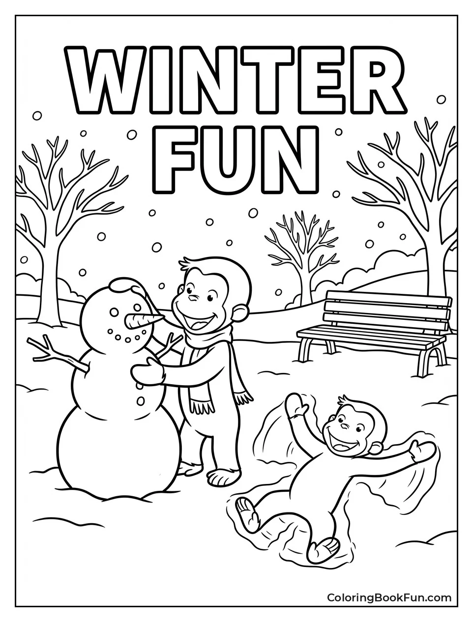 George Builds Snowman