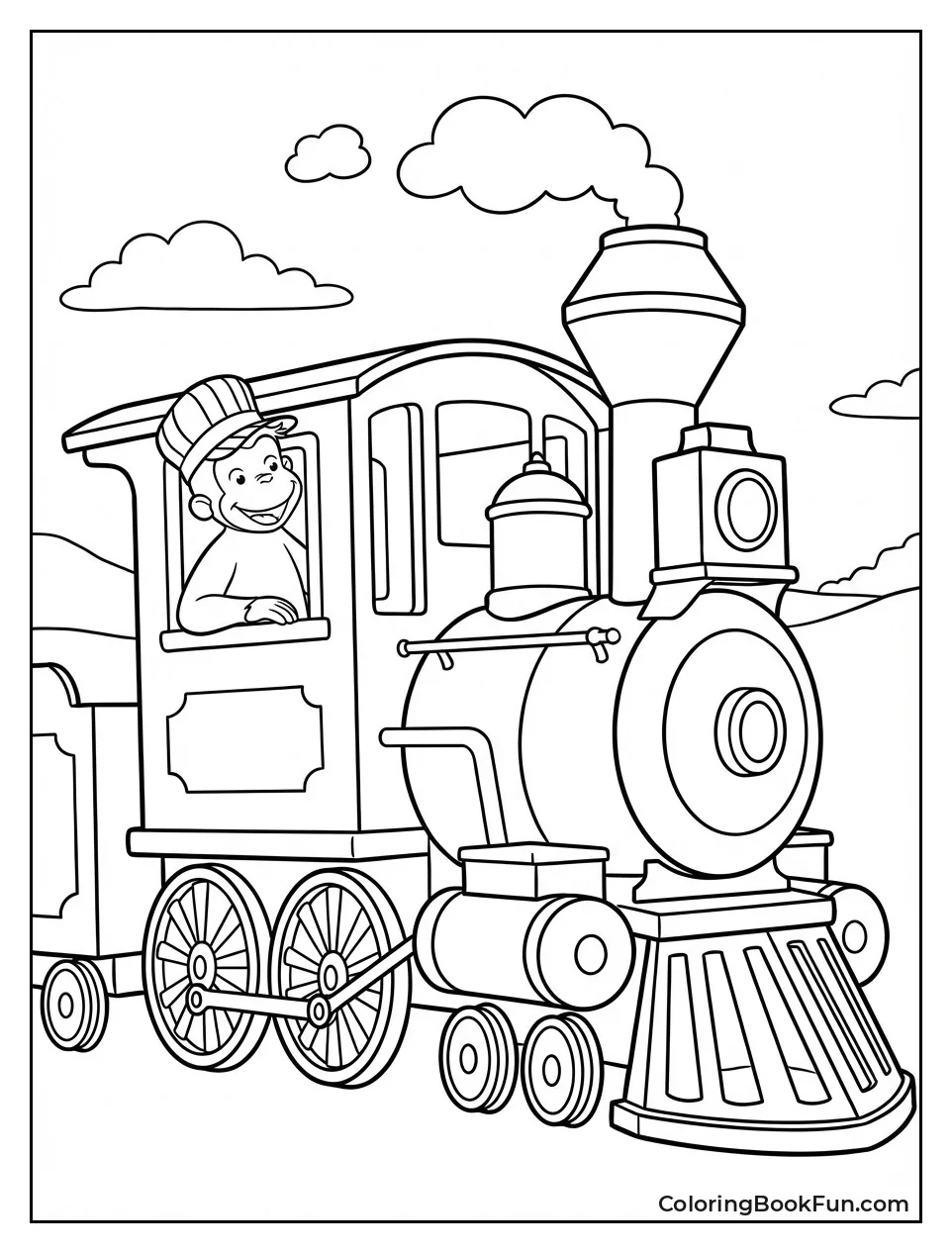 George Drives Steam Train