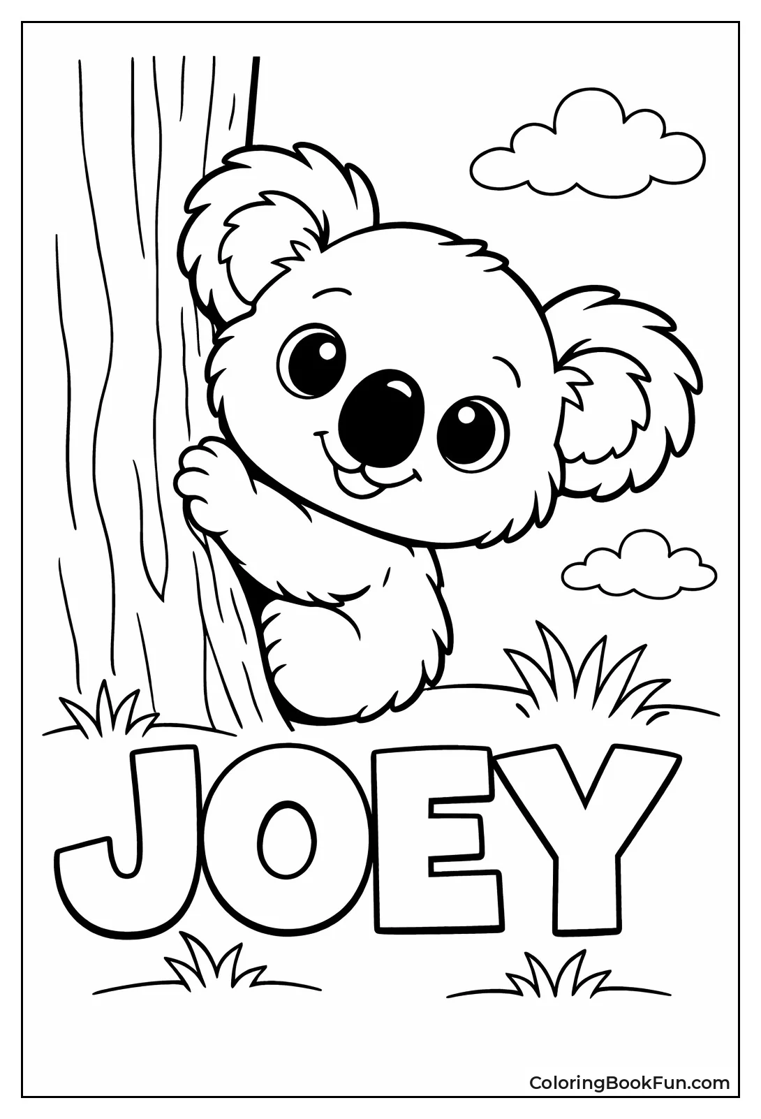 Peeking Curious Koala