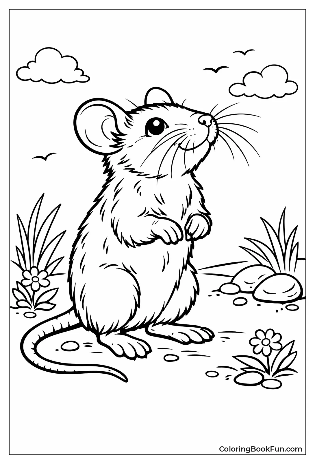 Curious Mouse Sniffing Air