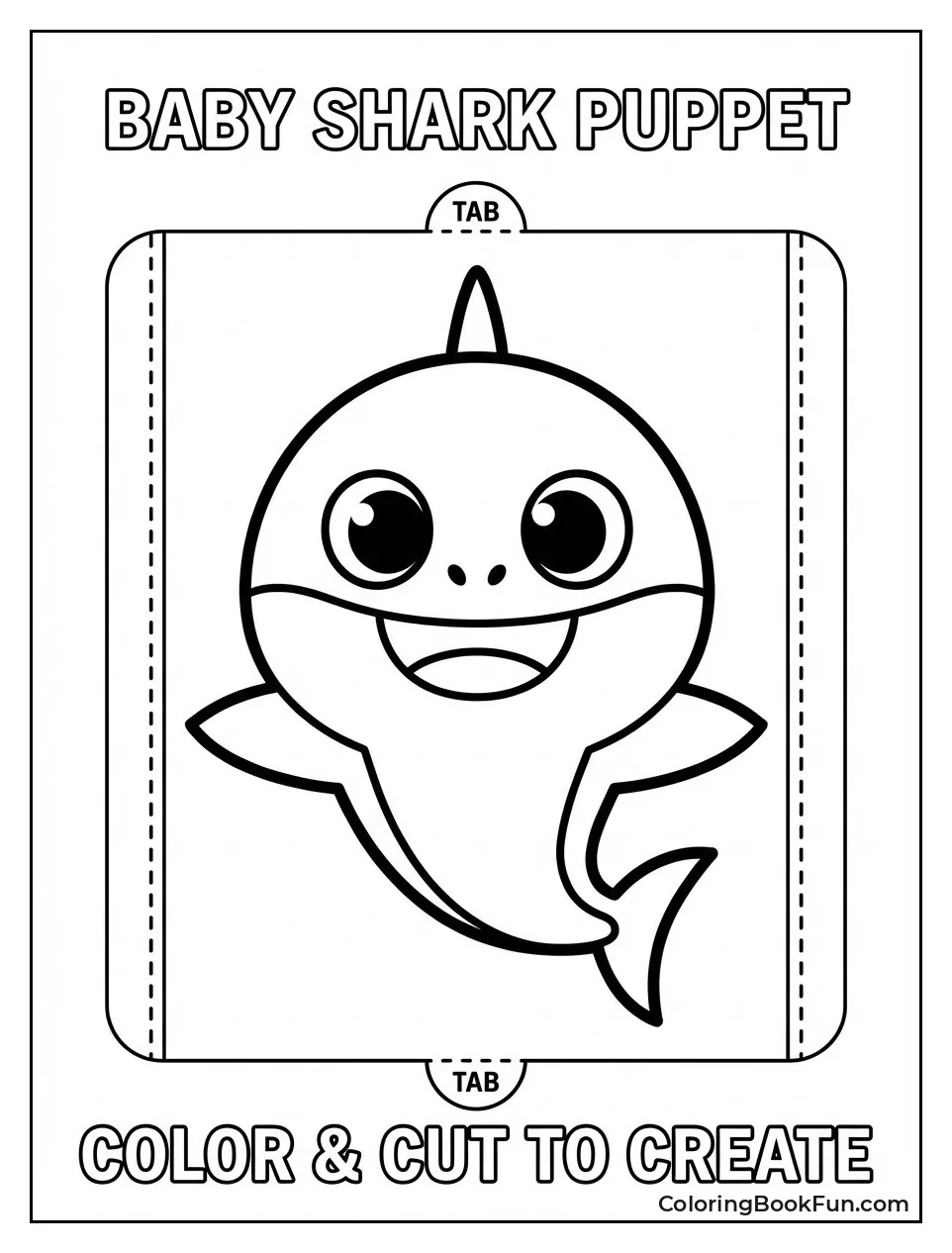 Cut-Out Baby Shark Outline